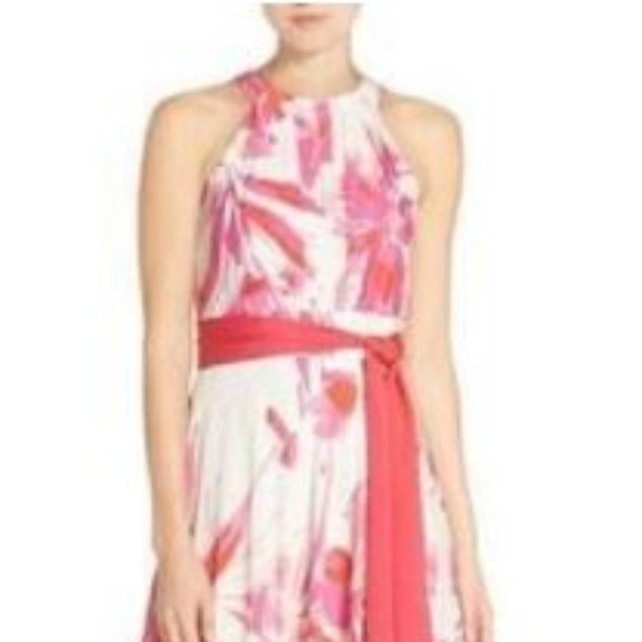 nine britton rosa knit maxi dress Strapless Ruched Knit Maxi Dress - Radiant Orchid